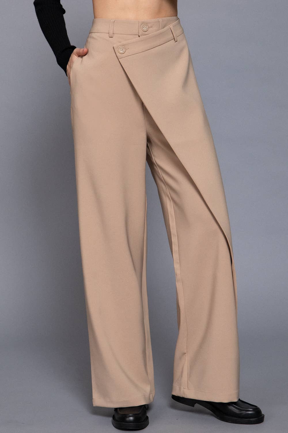 Asymmetrical Wrap Long Pants