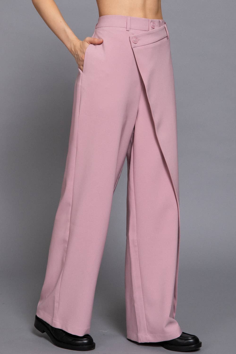 Asymmetrical Wrap Long Pants