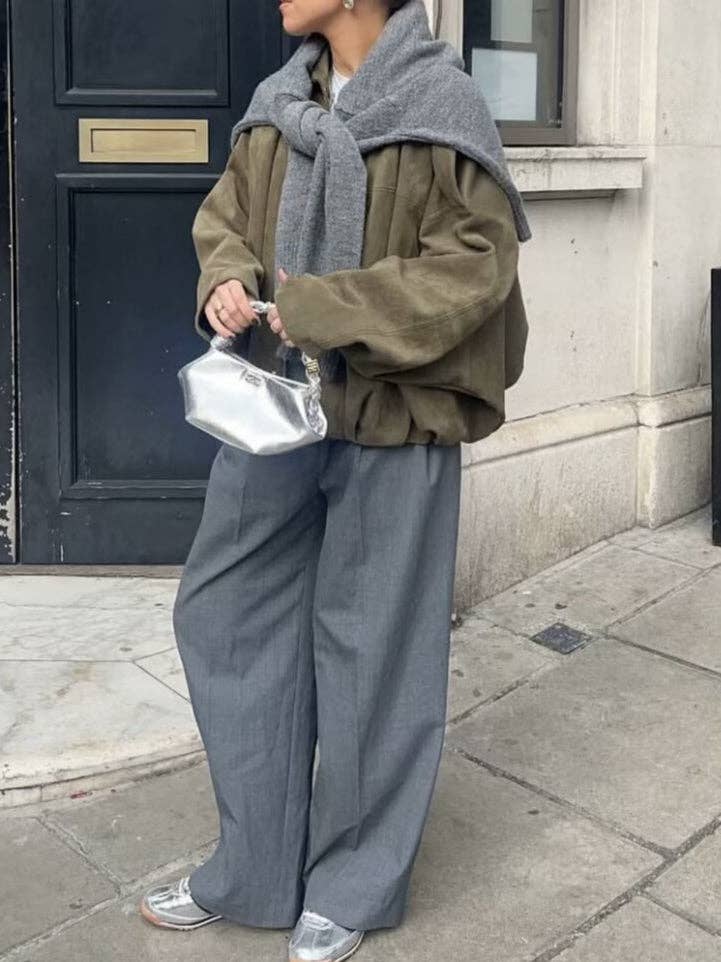Suede Touch Bomber Jacket