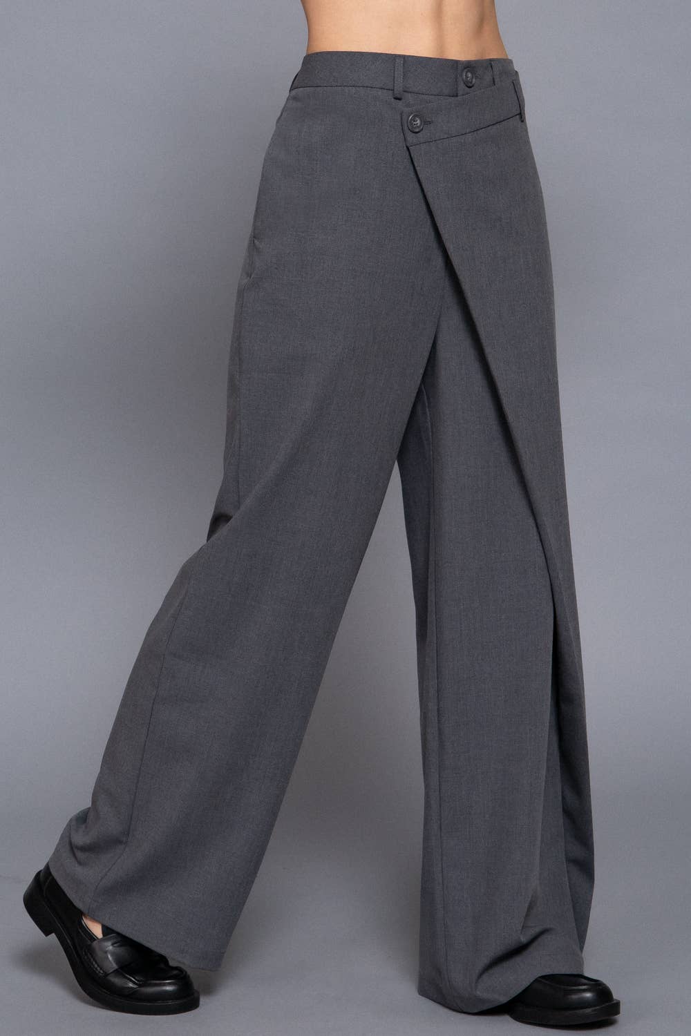 Asymmetrical Wrap Long Pants