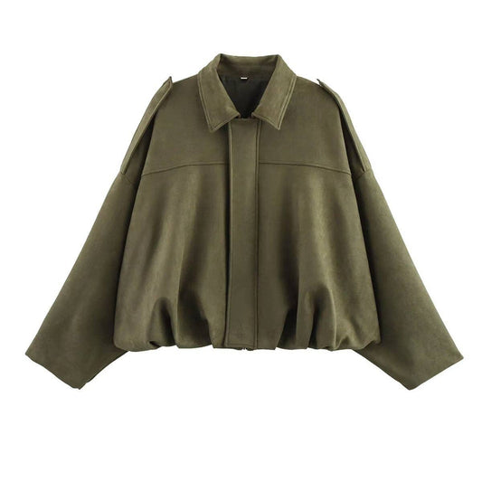 Suede Touch Bomber Jacket